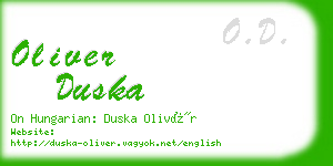 oliver duska business card